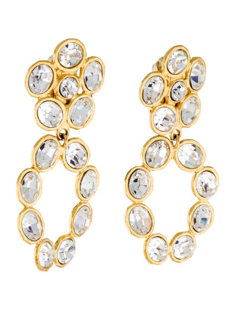 chanel crystal earrings|chanel earrings crystal replacement.